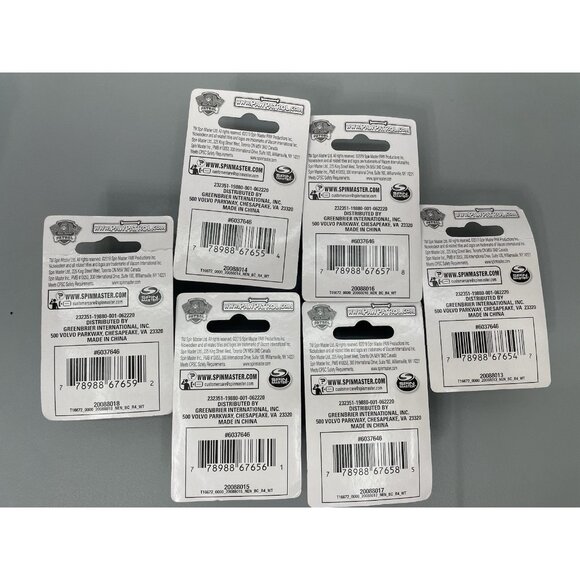 6 Paw Patrol Mini Figures Lot 2 inch Cake Toppers New Sealed - Picture 2 of 2